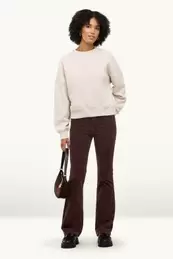 Broek van corduroy - mid waist - flared