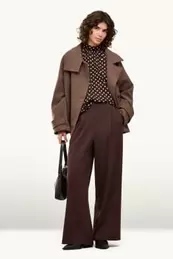 Pantalon - high waist - wide leg