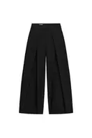 PLEATED WIDE-LEG TROUSERS