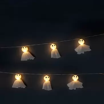 String lights with tulle ghosts - 10 pcs