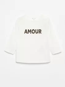 T-shirt met lange mouw en print