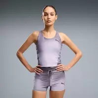 Korte Lightspeed croptop met print voor hardlopen voor dames