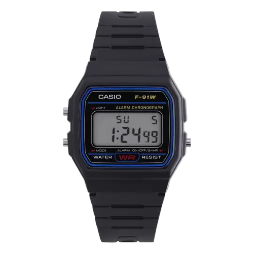 Casio Retro Digitaal Horloge Zwart F-91W-1YEG
