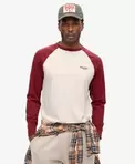Essential Baseballtop met logo en lange mouwen