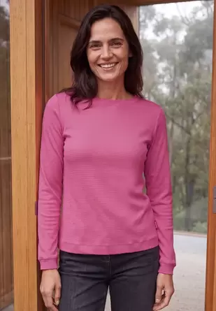 Shirt met lange mouwen en smalle strepen