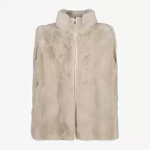 TwoDay gilet van imitatiebont beige