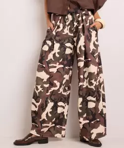 Wide fit broek camouflage