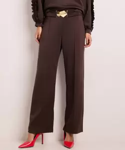 Straight fit broek met riem