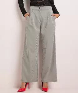 Straight fit broek met ruiten dessin
