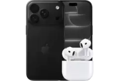 APPLE iPhone 18 Pro - 5G - 256 GB Black + APPLE Airpods 5 - Draadloos oplaadcase In-ear Draadloze oordopjes Met Noise-cancelling Smartphone Bundle