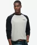 Essential Baseballtop met logo en lange mouwen