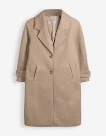 Mantel - Wol look - Beige