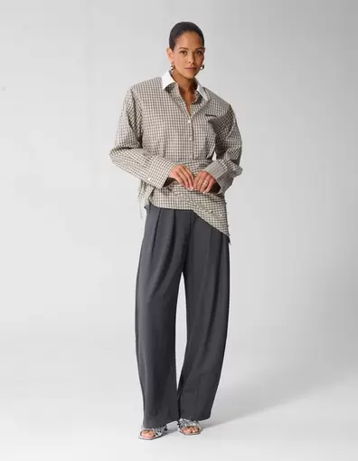 Sporty Basic Barrel Fit Jogger Donkergrijs