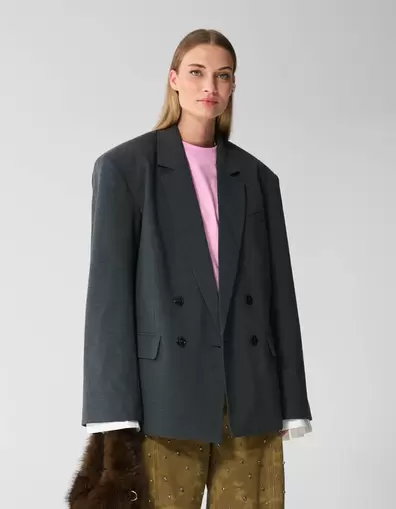 Oversized Blazer Grijs