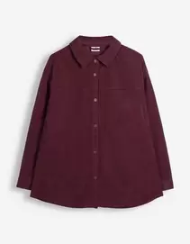 Overhemdblouse - Opgestikte zakken - Paars