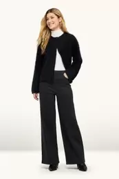 Pantalon met strass-steentjes - high waist - wide leg