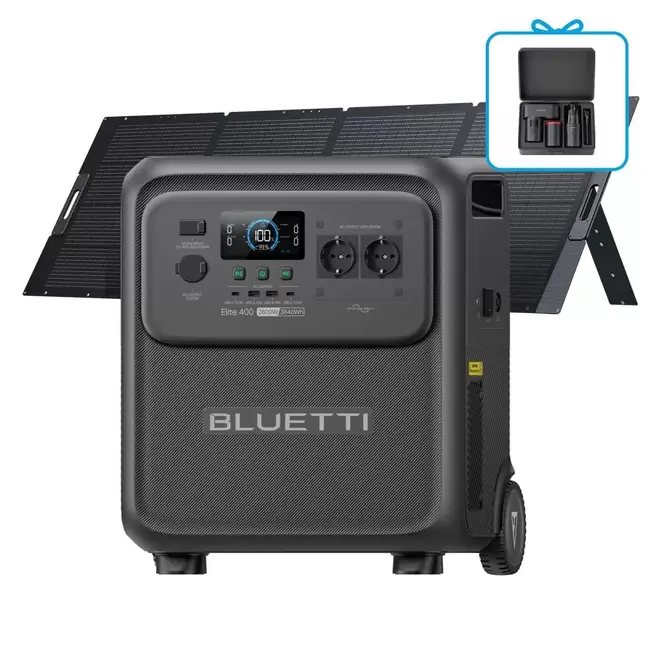 Elite 400+350W 3840Wh BLUETTI stroomstation met wielen voor buitengebruik