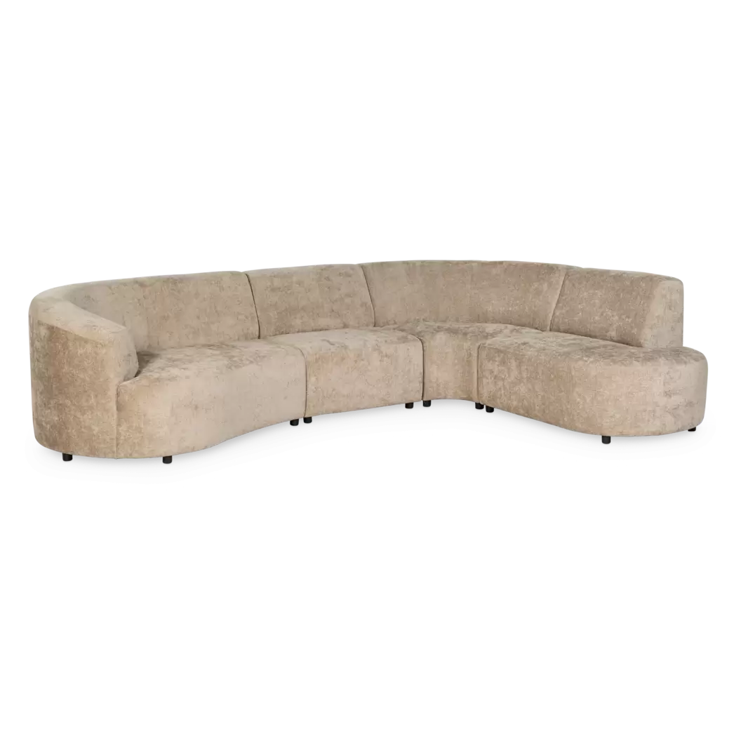 Hoekbank Lumiere - U-bank - stof Rhapsody Beige