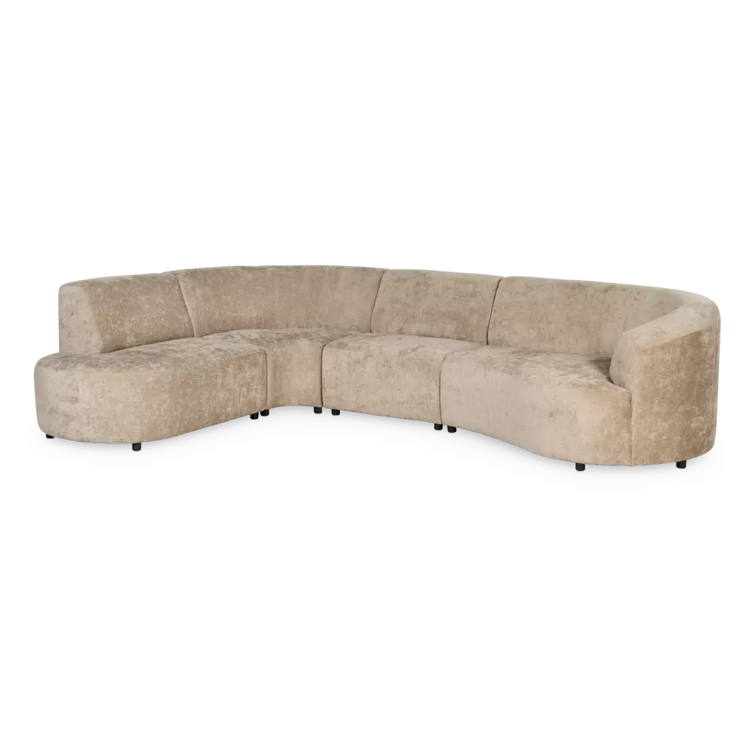Hoekbank Lumiere - U-bank - stof Rhapsody Beige