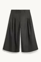 Flanellen culotte - mid waist - wide leg