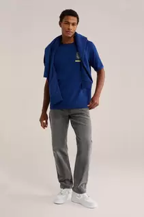 Relaxed fit jeans met comfort stretch