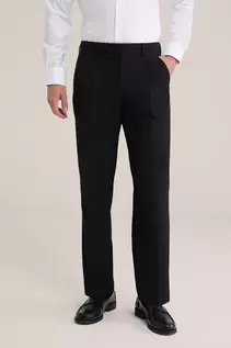 Loose fit pantalon met bandplooi