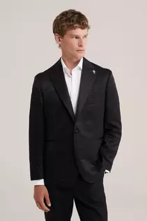 Regular fit blazer met structuur