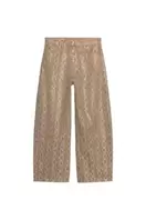 MID-WAIST BAGGY FIT ANIMAL PRINT GLITTER TRF JEANS