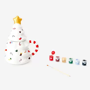 DIY Christmas tree mug with lid - 400 ml