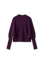 Tricot trui met vleermuismouw en col