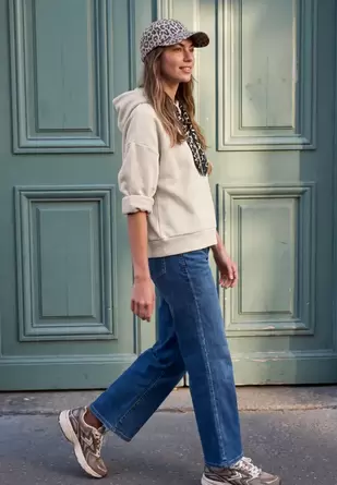 Loose Fit Sweatshirt met capuchon en losse pasvorm