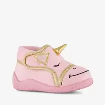 Meisjes pantoffels met eenhoorn roze goud