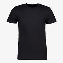 Heren T-shirt zwart katoen ronde hals