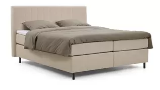 Boxspring Stripe vlak met gestoffeerd matras