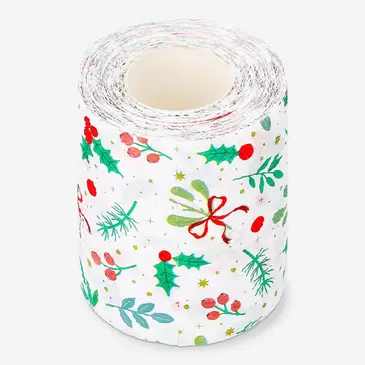 Toilet roll with Christmas print