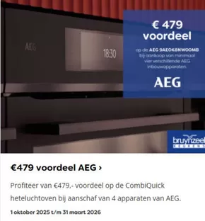 Catalogus van Bruynzeel Keukens in Den Haag | €479 voordeel AEG  | 2025-10-10T00:00:00.000Z - 2026-03-31T00:00:00.000Z