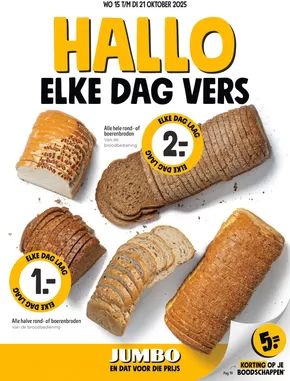 Catalogus van Jumbo in Wijnjewoude | Hallo Elke dag vers | 2025-10-15T00:00:00.000Z - 2025-10-21T00:00:00.000Z