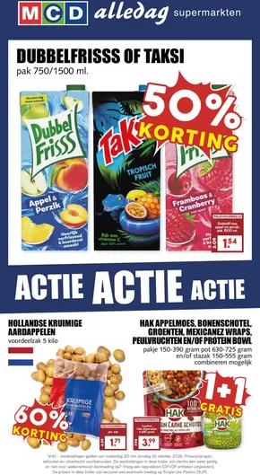Catalogus van MCD Supermarkt in Alkmaar | Onze beste aanbiedingen voor u | 2025-10-19T00:00:00.000Z - 2025-11-02T00:00:00.000Z