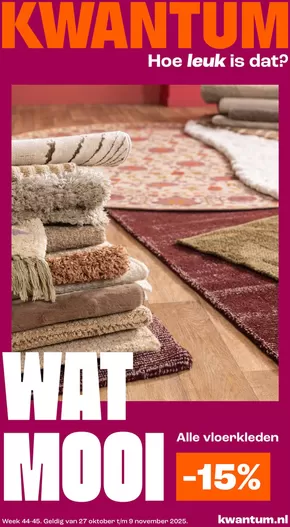 Catalogus van Kwantum in Rotterdam | Kwantum Folder - Wk 44-45 Kwantum Folder Nl  | 2025-10-27T00:00:00.000Z - 2025-11-10T00:00:00.000Z