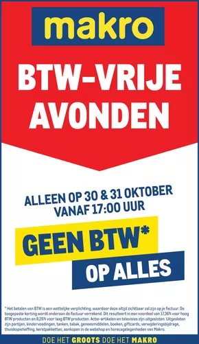 Catalogus van Makro | BTW-vrije avond | 2025-10-28T00:00:00.000Z - 2025-11-11T00:00:00.000Z