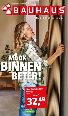 Catalogus van Bauhaus in Steenbergen (Noord-Brabant) | Maak binnen beter! | 2025-10-29T00:00:00.000Z - 2025-11-09T00:00:00.000Z