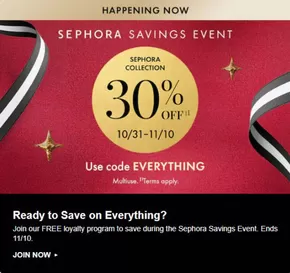 Catalogus van Sephora in Utrecht | 30% Off | 2025-10-31T00:00:00.000Z - 2025-11-10T00:00:00.000Z