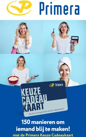 Catalogus van Primera in Vlaardingen | 150 manieren om iemand blij te maken! | 2025-11-03T00:00:00.000Z - 2025-12-27T00:00:00.000Z