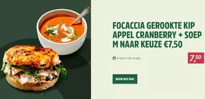Catalogus van La Place in Vlaardingen | Focaccia Gerookte Kip Appel Cranberry + Soep M naar keuze €7,50 | 2025-11-05T00:00:00.000Z - 2026-01-19T00:00:00.000Z