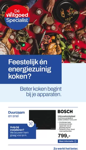 Catalogus van Dé Witgoed Specialist in Amsterdam | Feestelijk én energiezuinig koken? | 2025-11-10T00:00:00.000Z - 2025-12-28T00:00:00.000Z