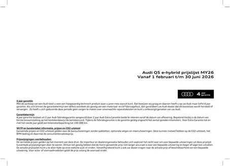 Catalogus van Audi in Delft | Prijslijst Audi Q5 2511a | 2026-02-01T00:00:00.000Z - 2026-06-30T00:00:00.000Z