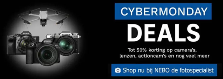 Catalogus van NEBO photo & electronics in Amsterdam | Cybermonday  | 2025-12-02T00:00:00.000Z - 2025-12-06T00:00:00.000Z