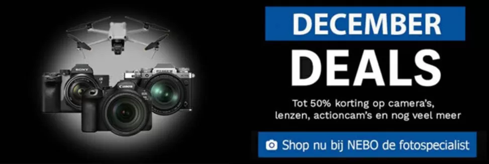 Catalogus van NEBO photo & electronics in Den Haag | December deals | 2025-12-04T00:00:00.000Z - 2025-12-31T00:00:00.000Z