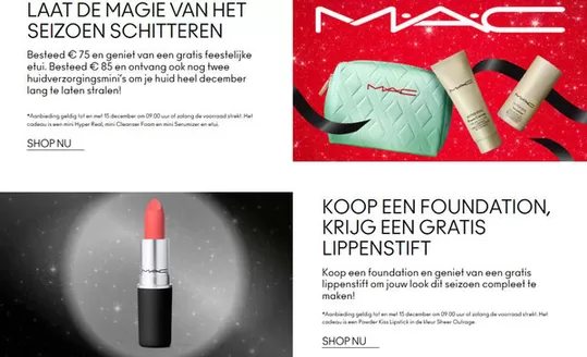 Catalogus van Mac cosmetics in Hoogezand | Laat de magie van het seizoen schitteren | 2025-12-04T00:00:00.000Z - 2025-12-15T00:00:00.000Z