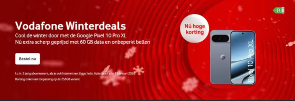 Catalogus van Vodafone in Veldhoven | Vodafone Winterdeals | 2025-12-09T00:00:00.000Z - 2026-01-11T00:00:00.000Z